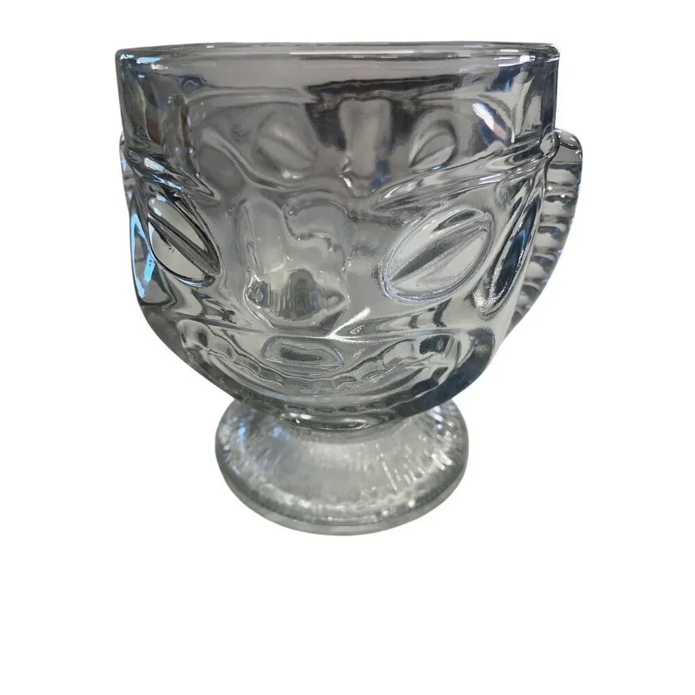 Walt Disney World Polynesian Resort TIKI‎ Head Clear Glass Cup Tumbler Bar Mug